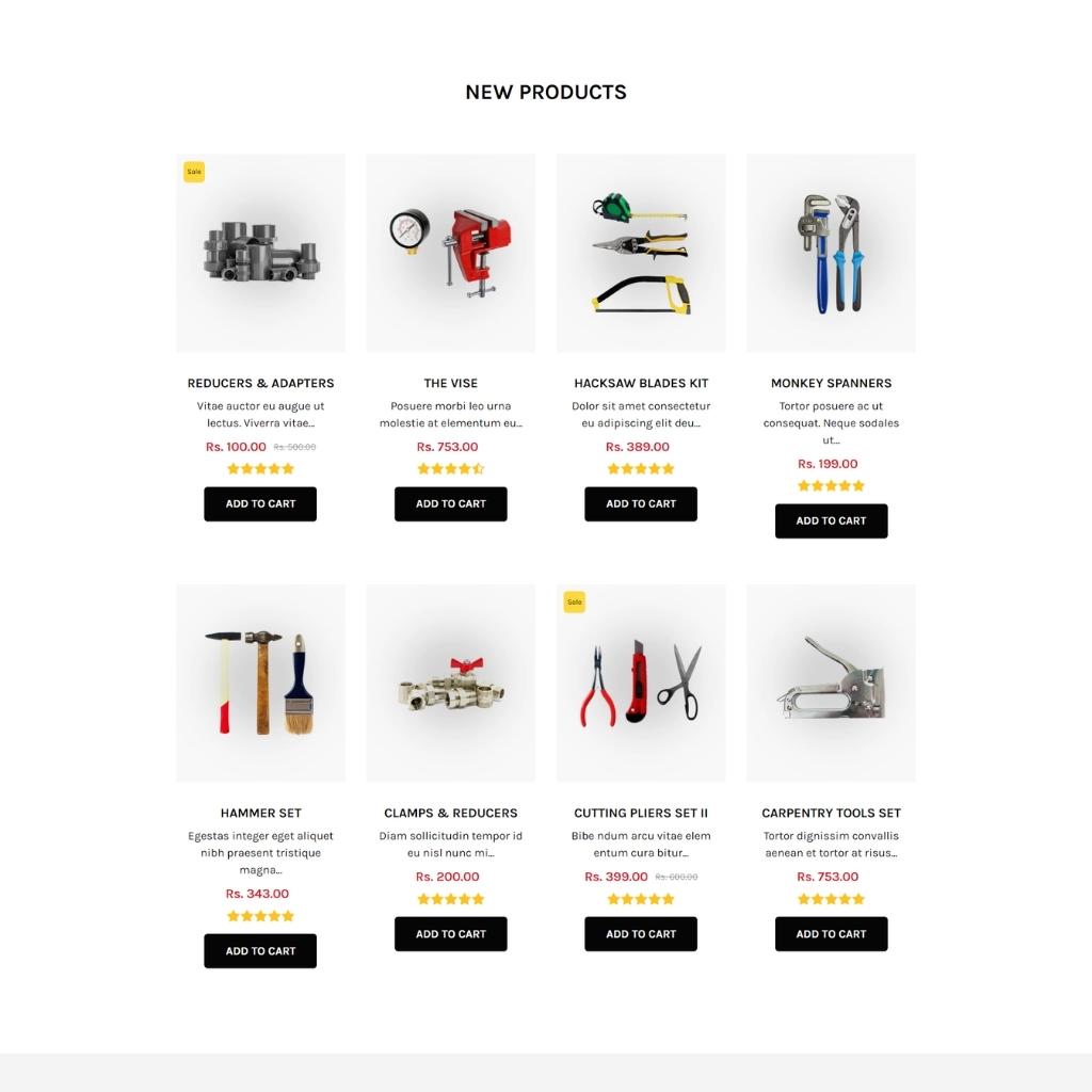 Hardware & Tool Responsive Shopify Shopping Website