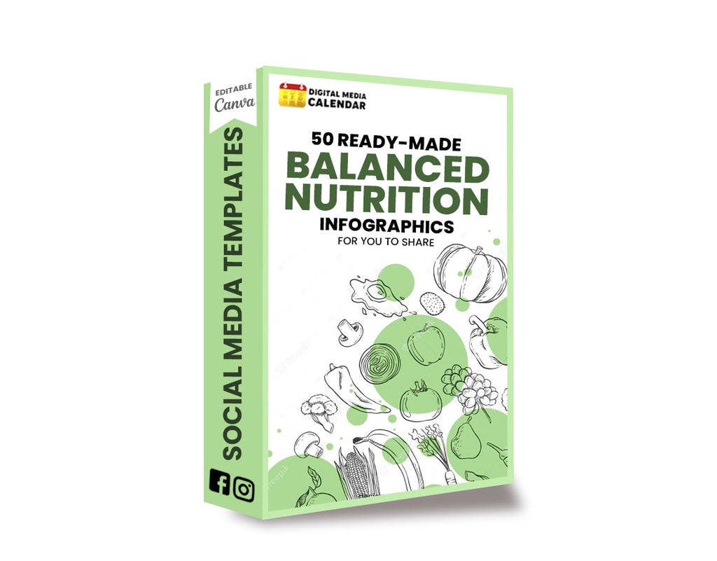 30 Ultimate Balanced Nutrition Social Media Posts Canva Templates