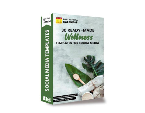 30 Ultimate Wellness Social Media Posts Canva Templates