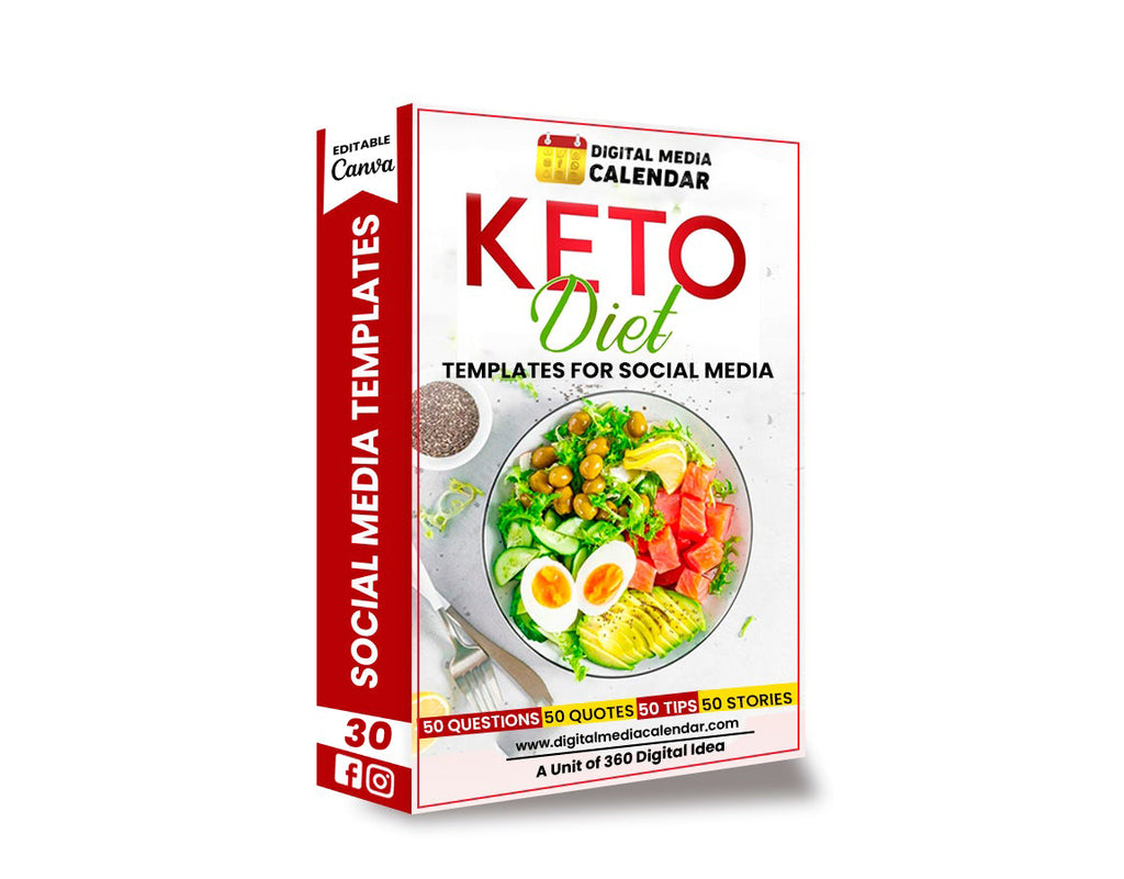 30 Ultimate Keto Diet Social Media Posts Canva Templates