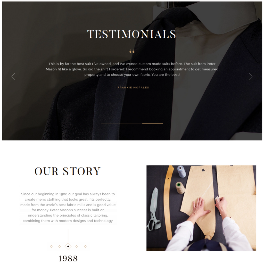 Custome Tailor WordPress Responsive Website