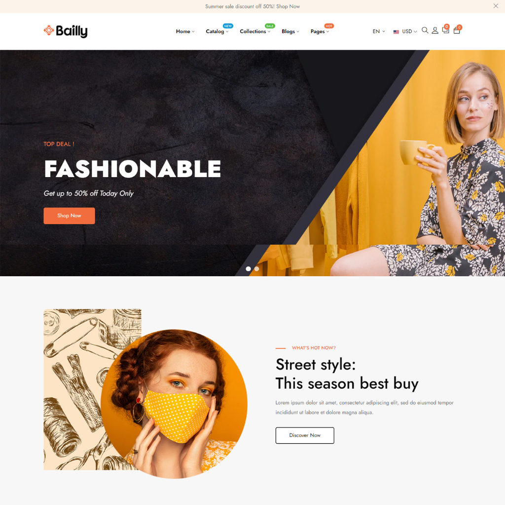 Imagine Fashion Shopify Shopping Website