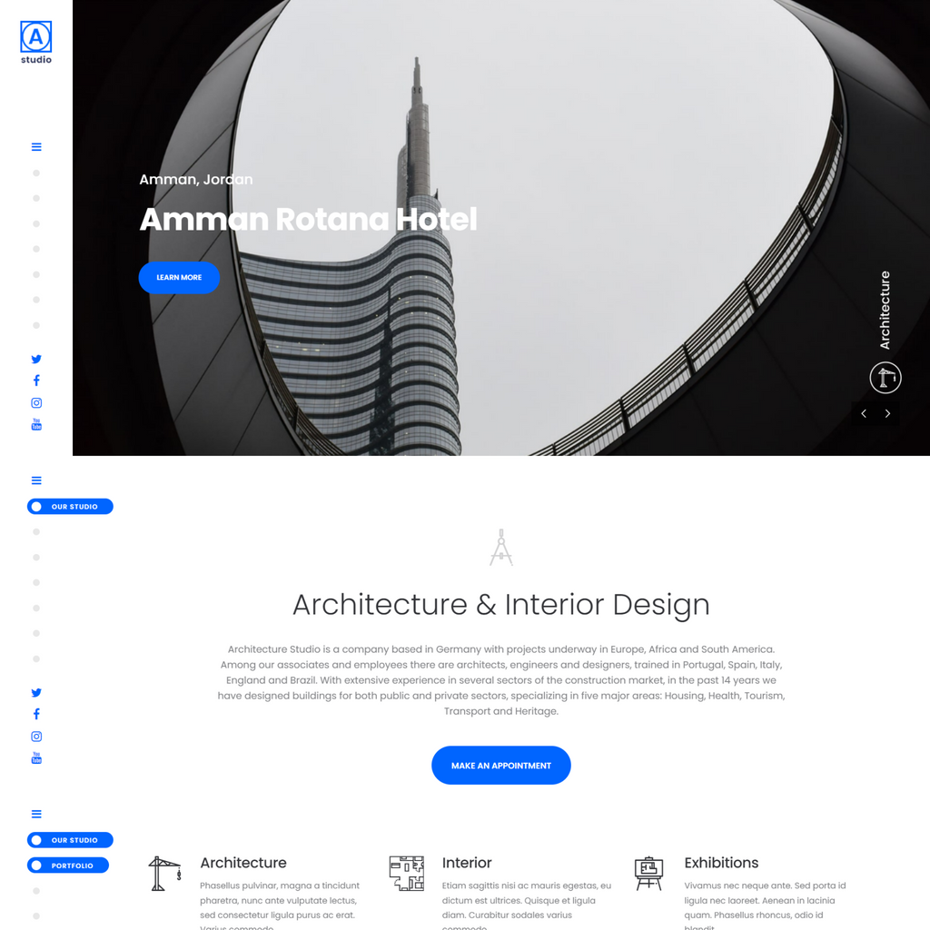 Modern Interior Design Agency WordPress Responsive Website