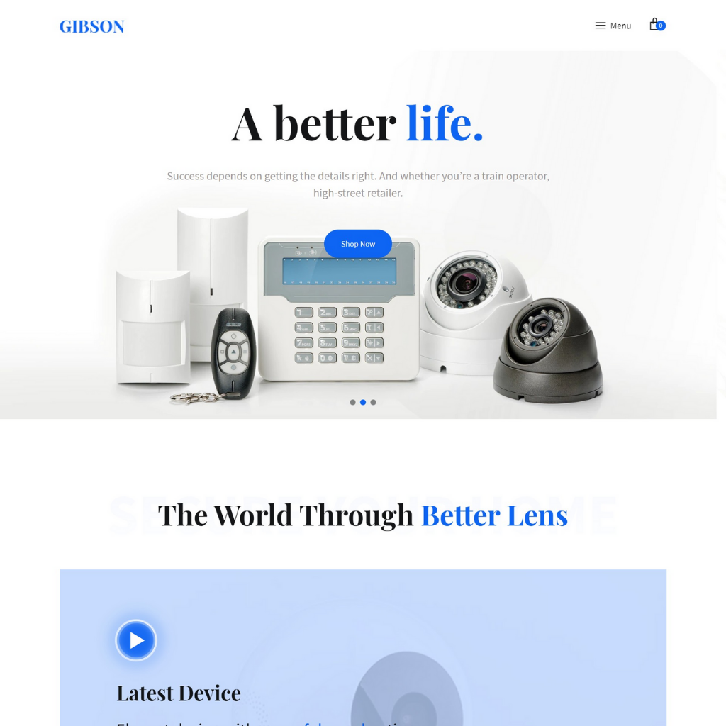 Security Camera Shopify Website