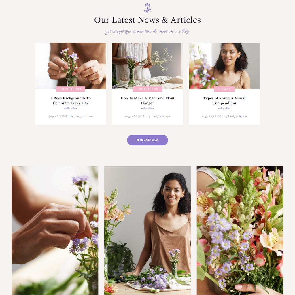 Floral Studio WordPress Responsive Website