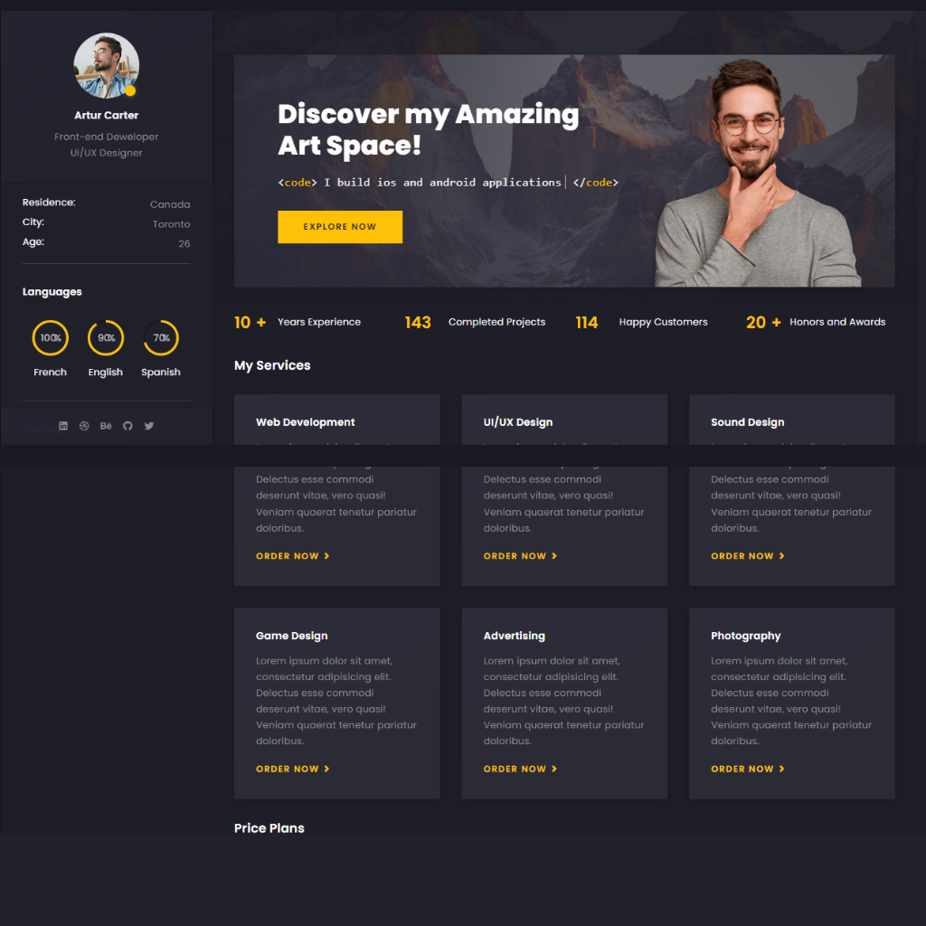 Web Portfolio WordPress Responsive Website