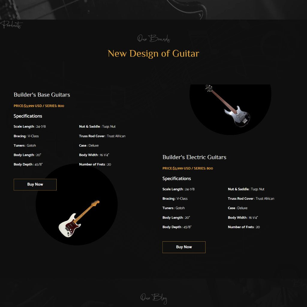 Guitar Shop Shopify Shopping Website
