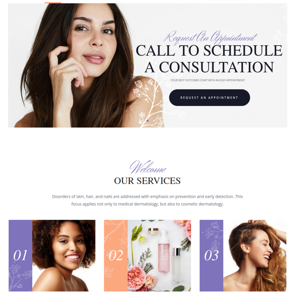 Dermatology Clinic & Cosmetic Center WordPress Responsive Website