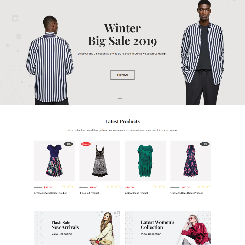 Fashion Store Shopify Shopping Website