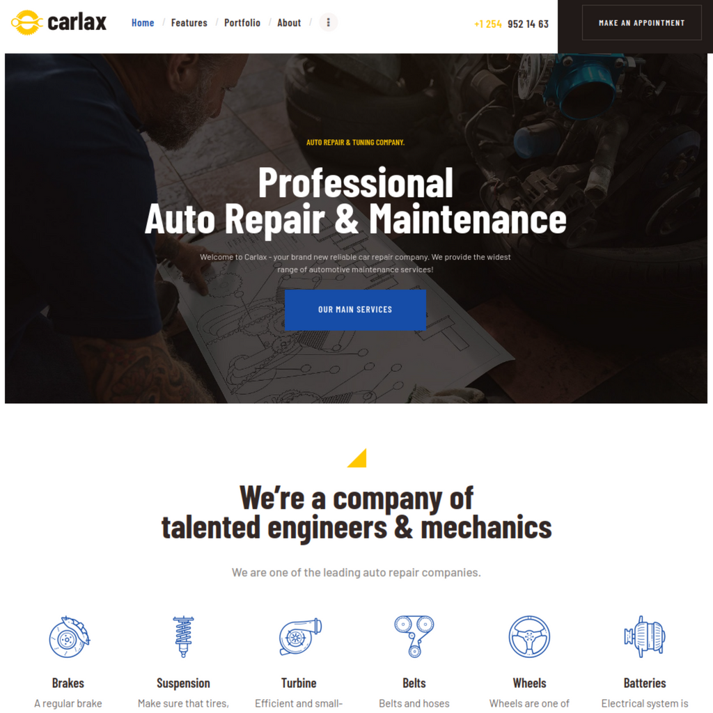 Powerful Automotive WordPress Website