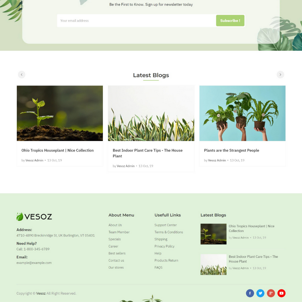Plants-Shopify Shopping Website