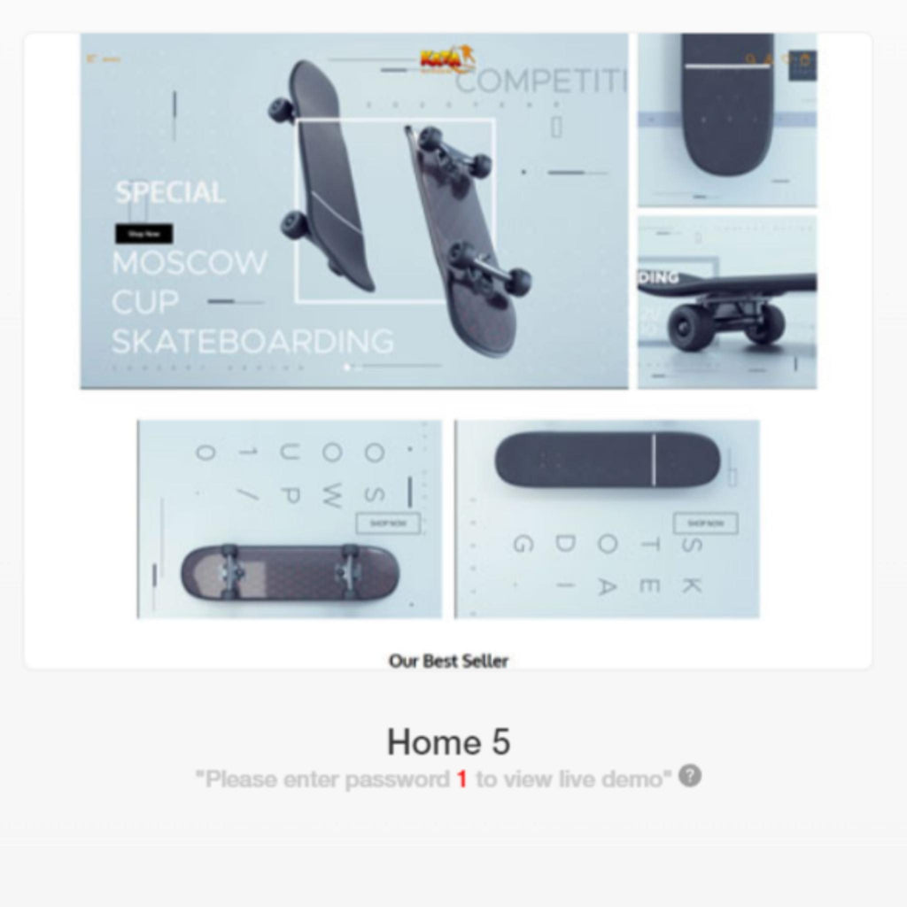 Skateboard Sports Store Shopify Shopping Website
