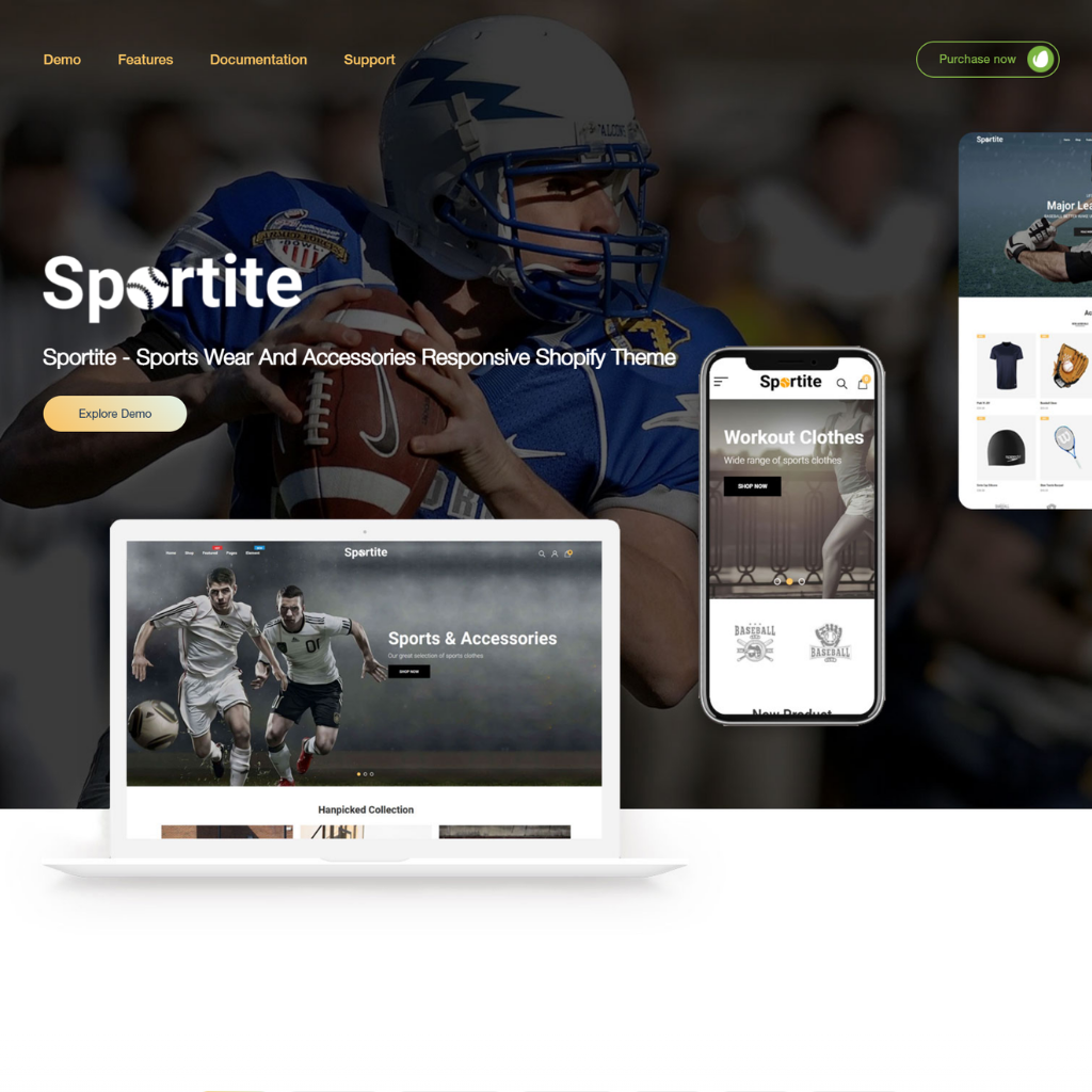 Sports Wear And Accessories Responsive Shopify Website