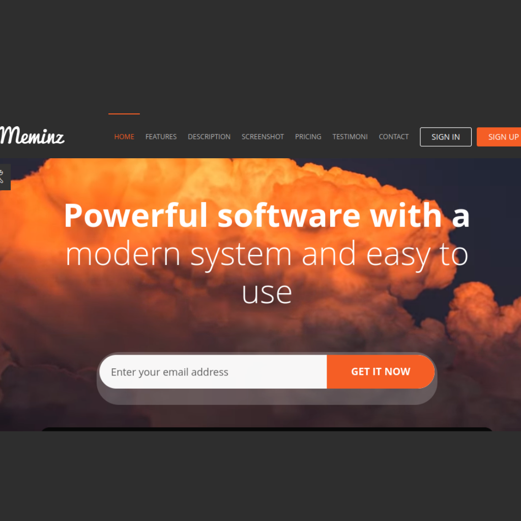 Software Landing Page Responsive WordPress Website