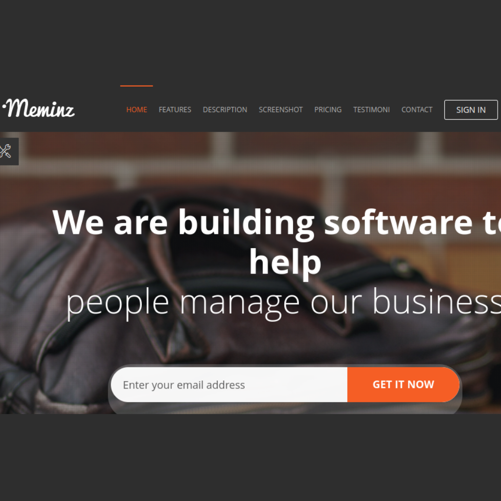 Software Landing Page Responsive WordPress Website