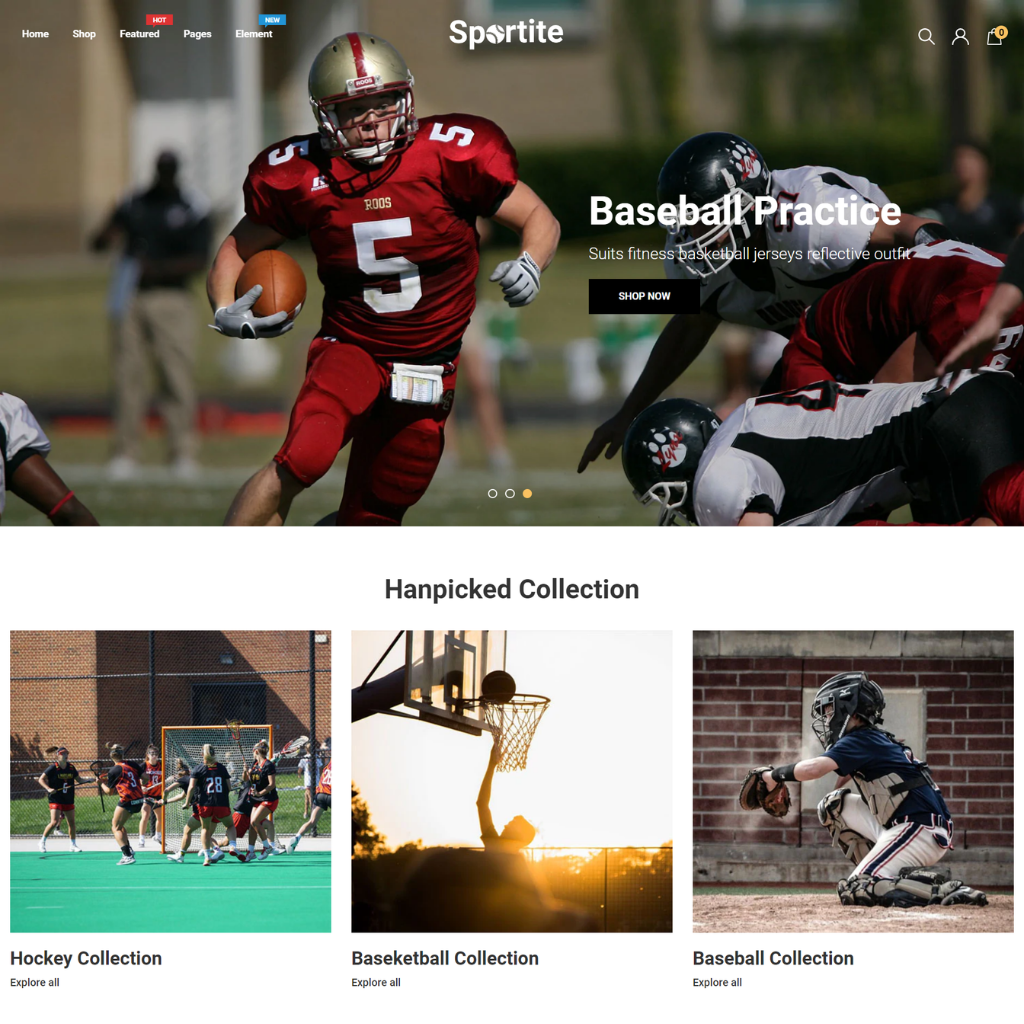 Sports Wear And Accessories Responsive Shopify Website
