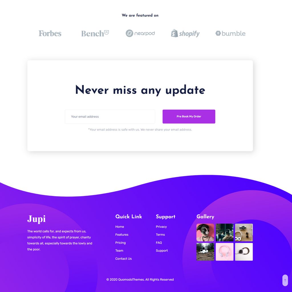 Electronics Product Landing WordPress Website