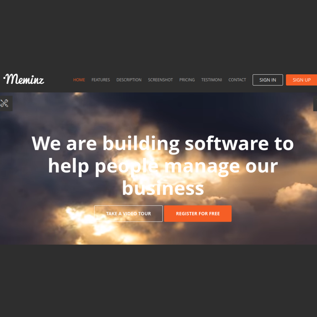 Software Landing Page Responsive WordPress Website