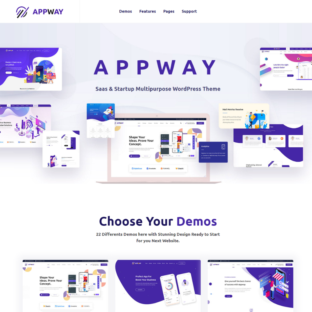 Saas & Startup Multipurpose  WordPress Responsive Website