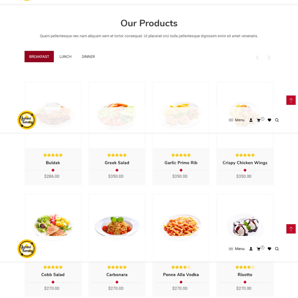 Foods and Resturant Website