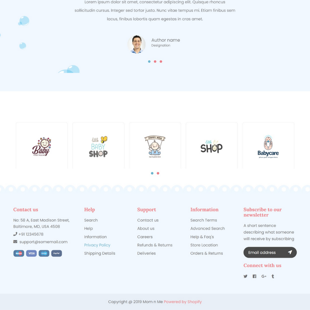 Kids Shopify Shopping Website