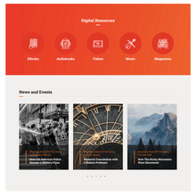 Public Library Page Responsive WordPress Website