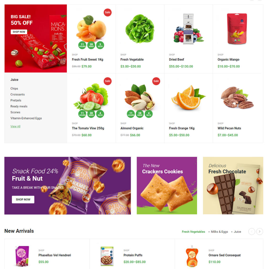 Organic & Food WordPress Responsive Website