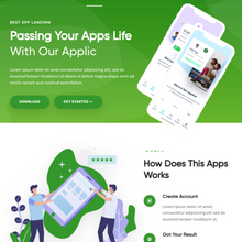 App Landing WordPress Website
