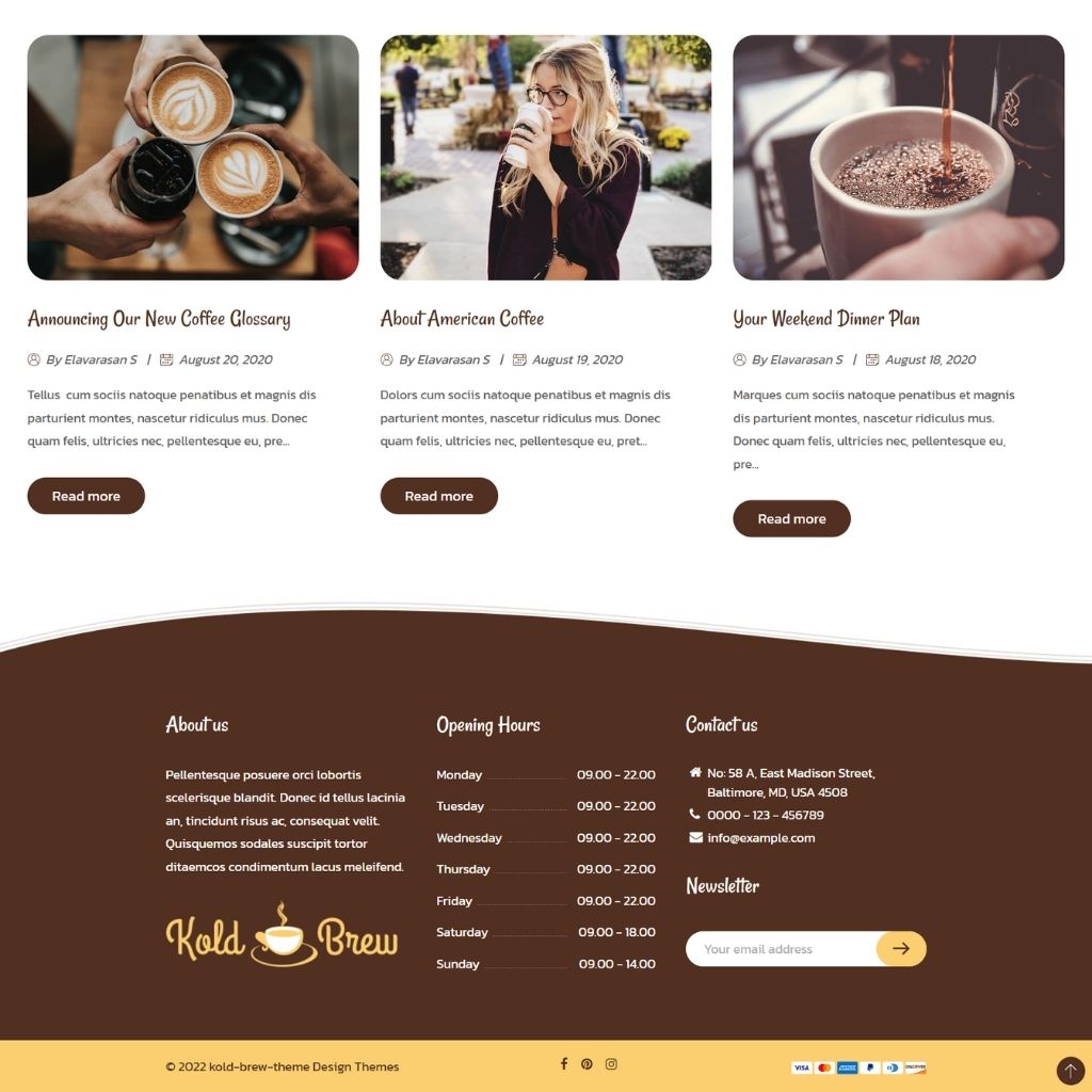 Coffee Shop Shopify Shopping Website