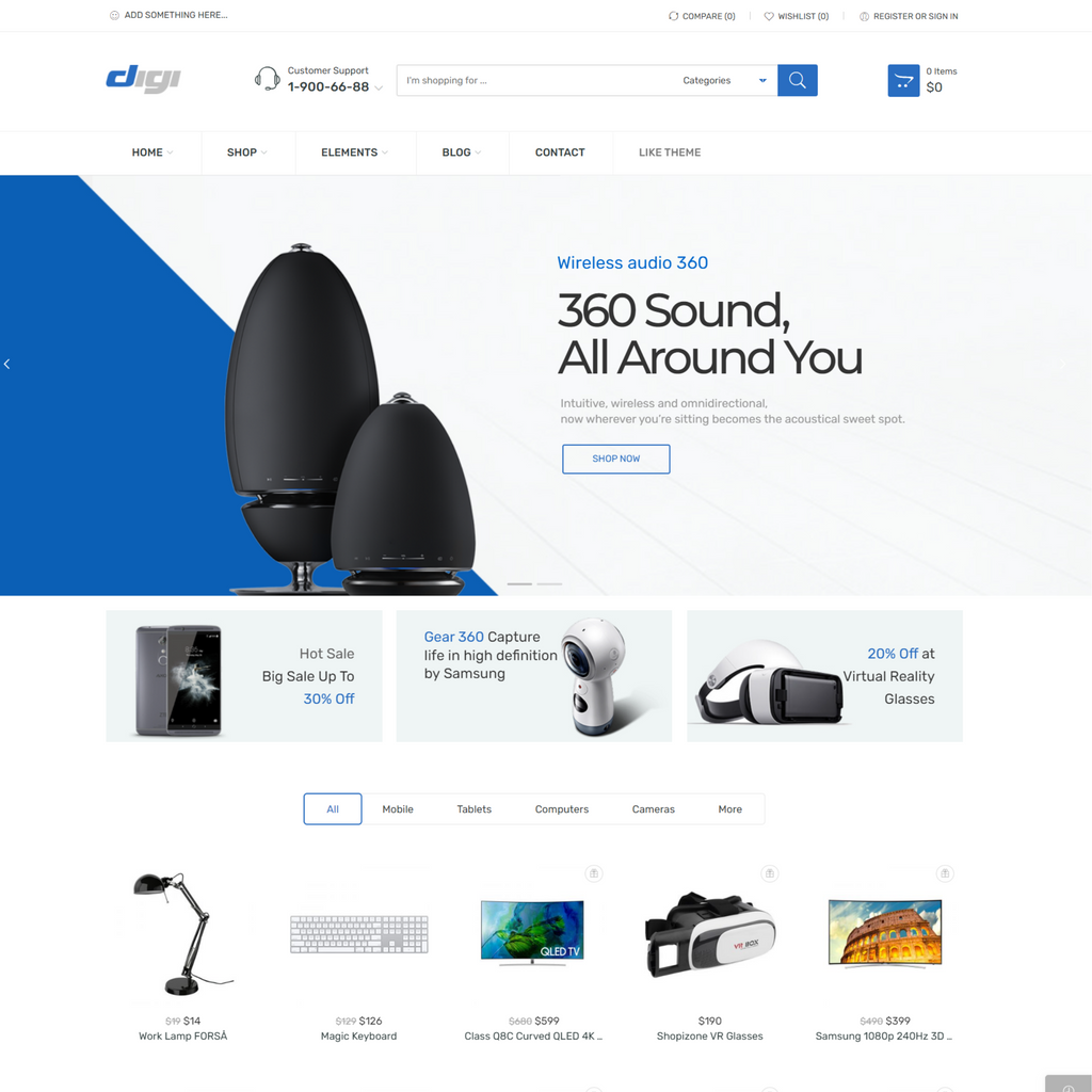 Electronics AJAX WooCommerce WordPress Responsive Website