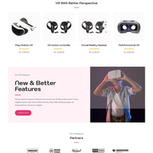 Virtual Reality Game Shop Shopify Shopping Website