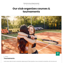 Tennis Club WordPress Responsive Website
