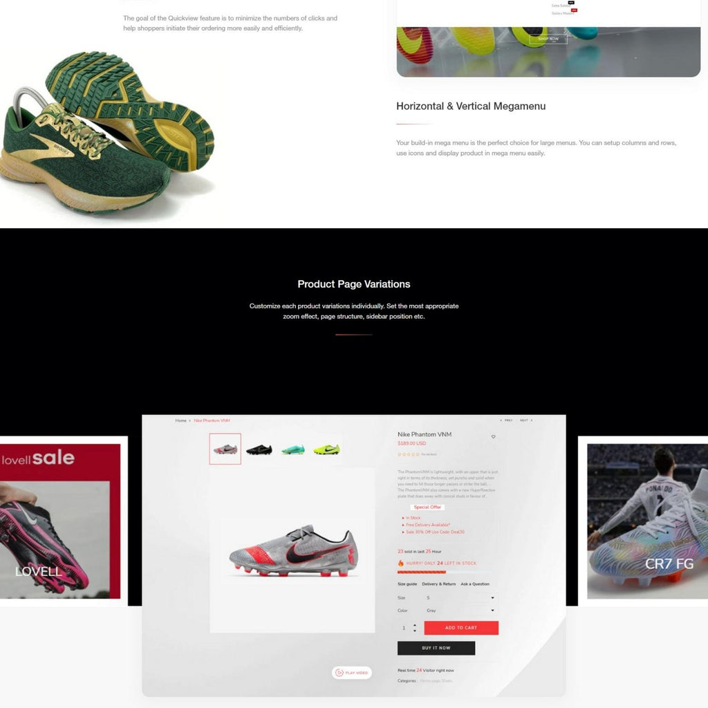 Running Shoes & Sports Clothes Store Shopify Website