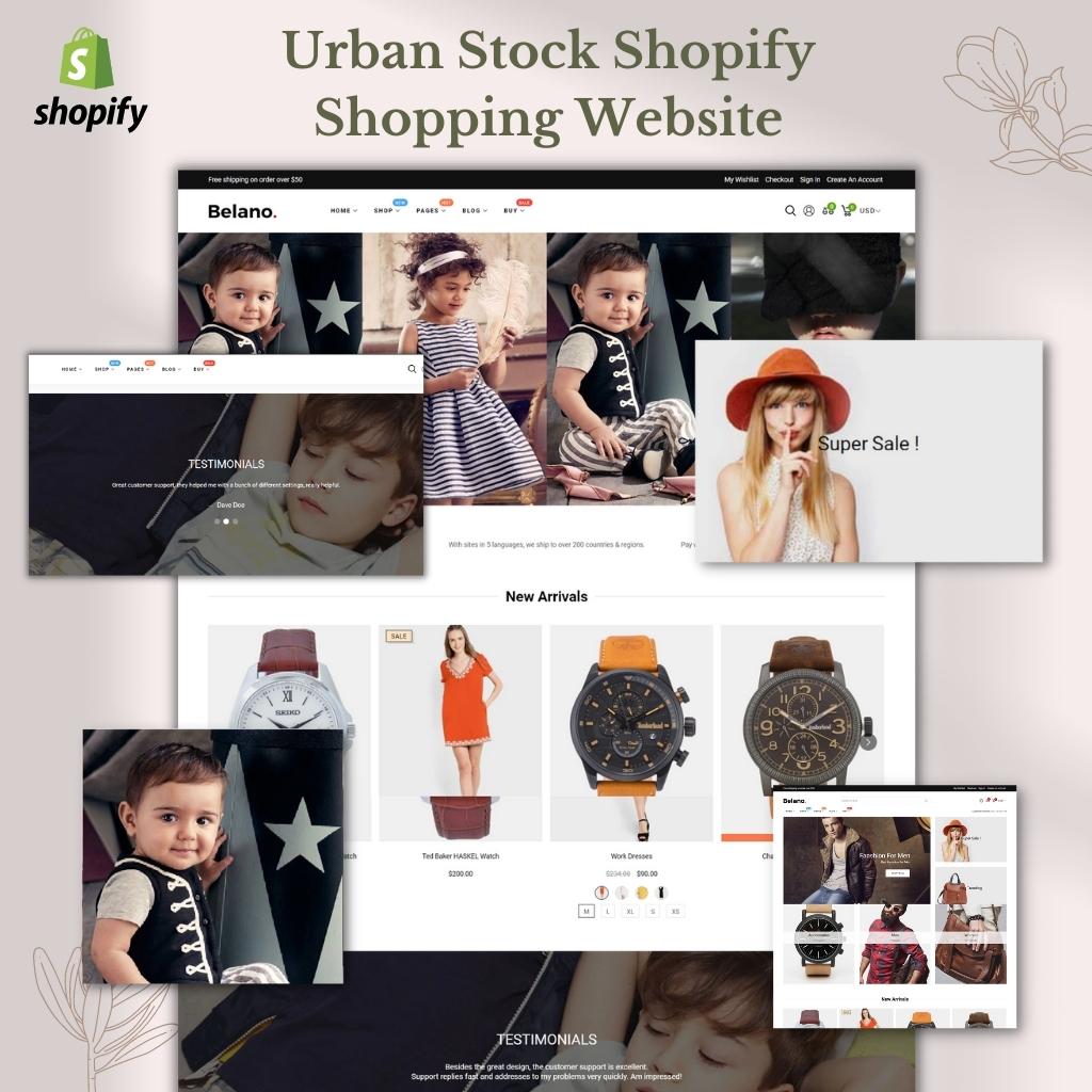 Urban Stock Shopify Shopping Website