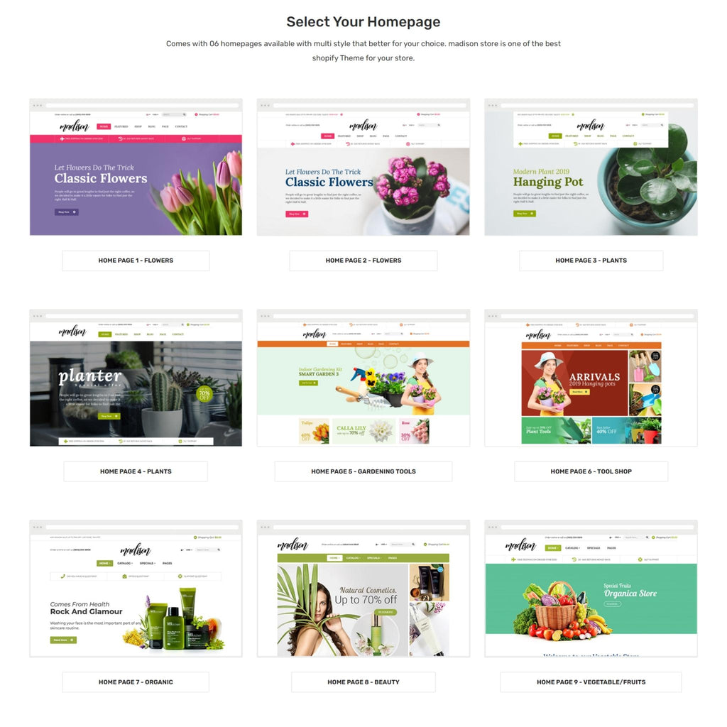 Flowers, Plant, Gardening Shop Shopify Shopping Website