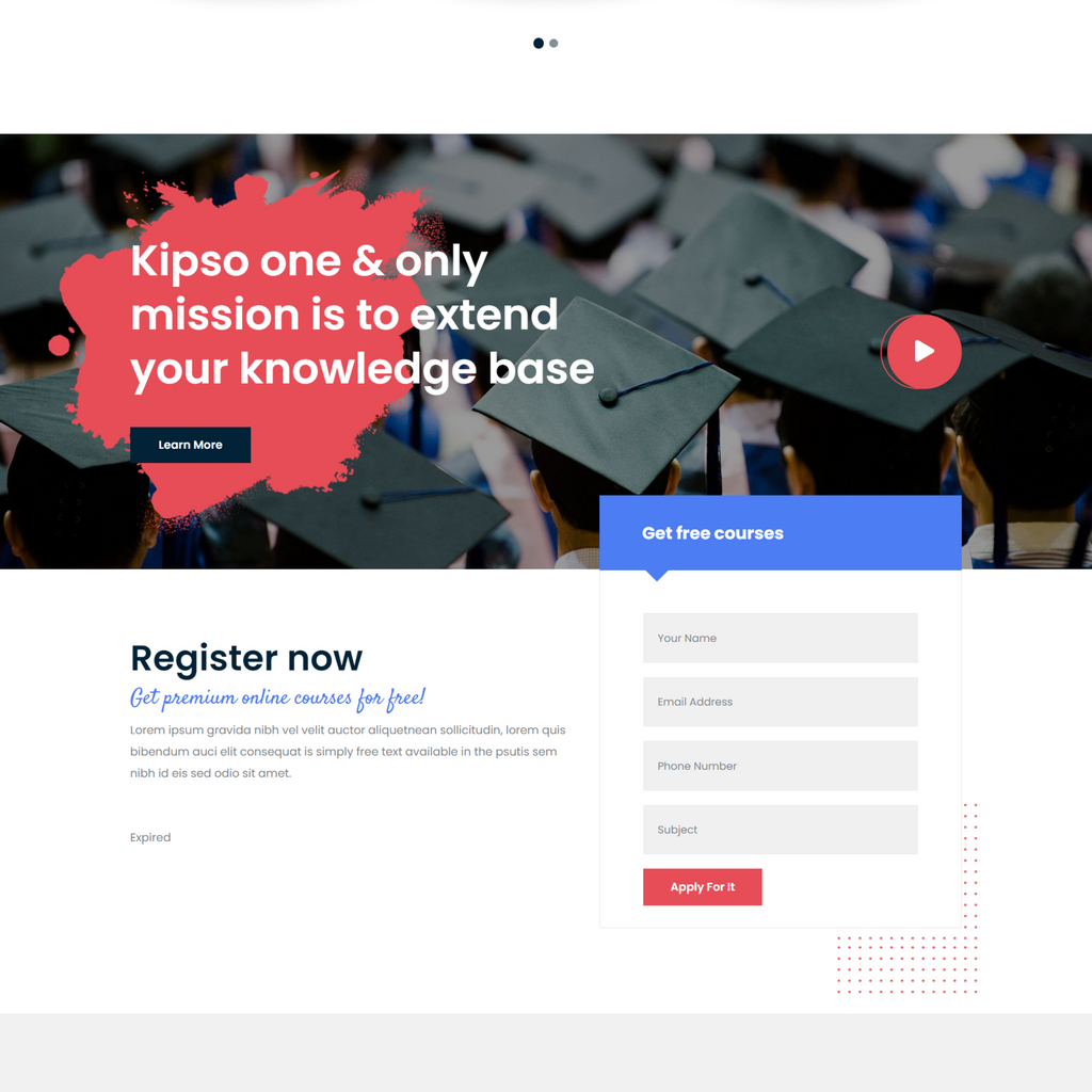 Online Education WordPress Responsive Website