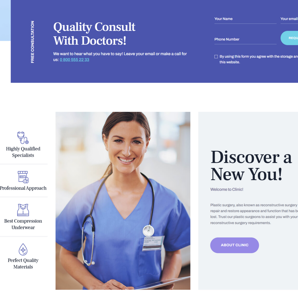 Plastic Surgery Clinic WordPress Responsive Website