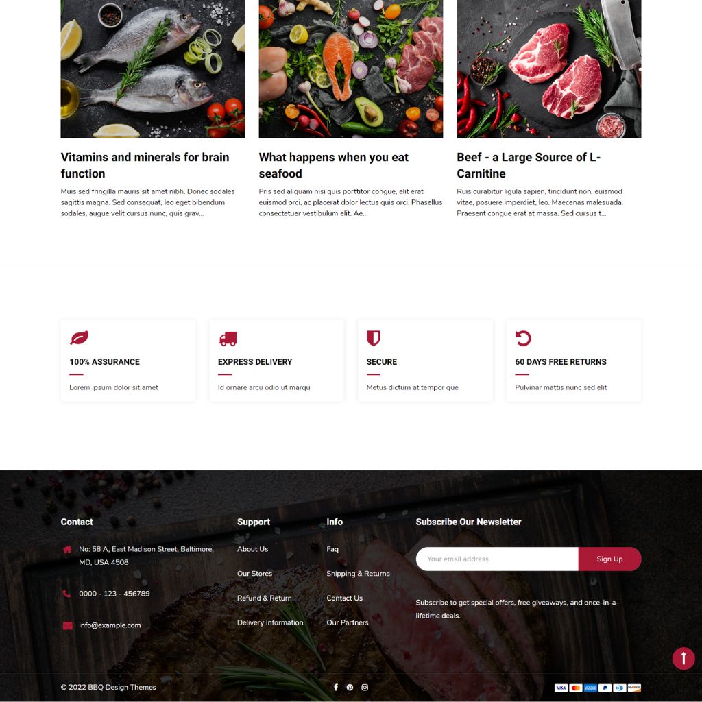 Butcher & Meat Store Shopify Shopping Website