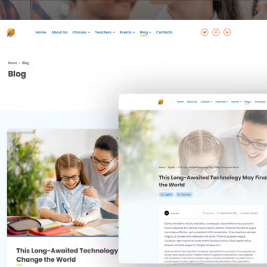 Education Centers WordPress Responsive Website
