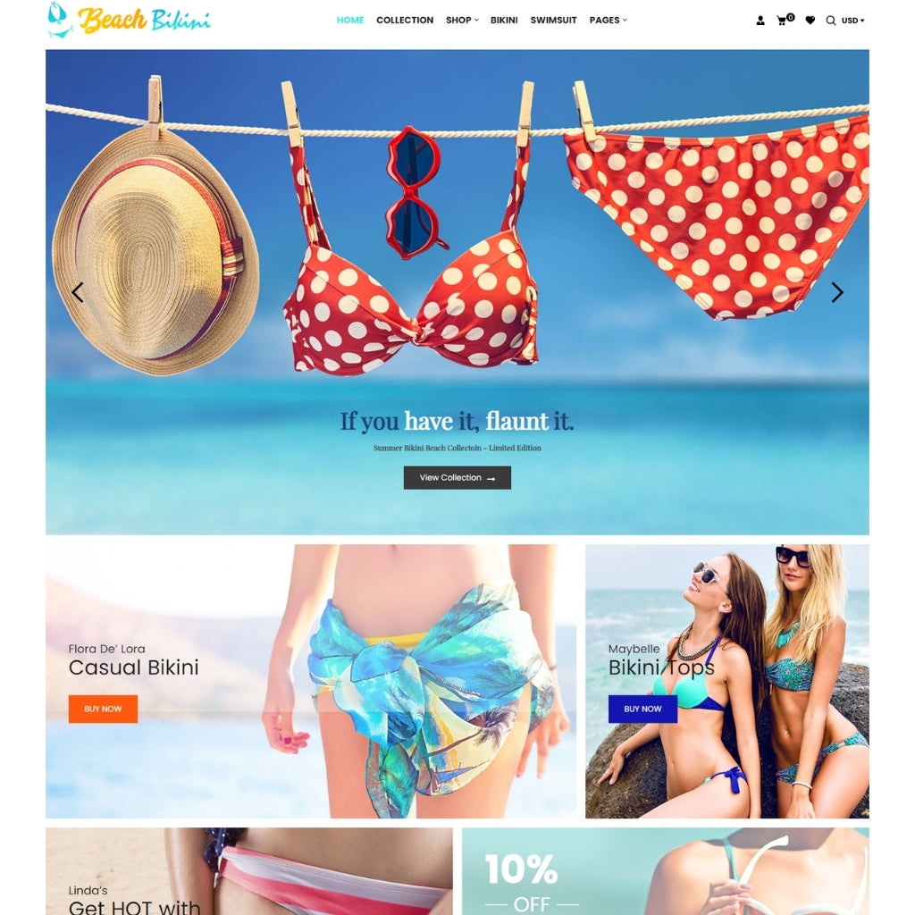 Swimming dress Shopify Website