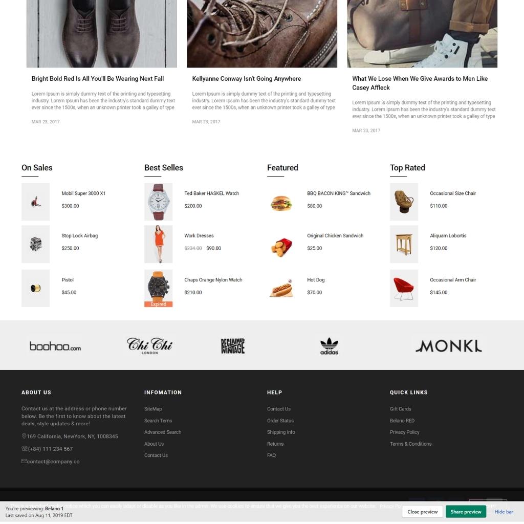 Urban Stock Shopify Shopping Website