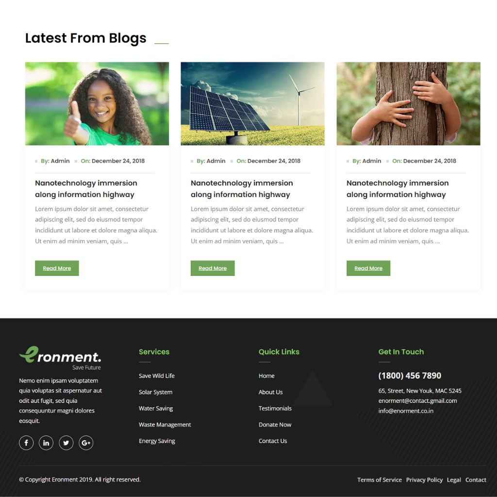 Save Future WordPress Responsive Website