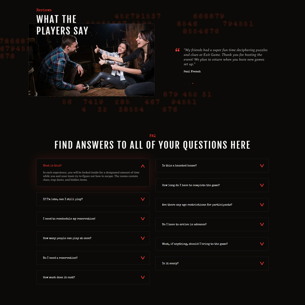 Best Escape Games WordPress Responsive Website
