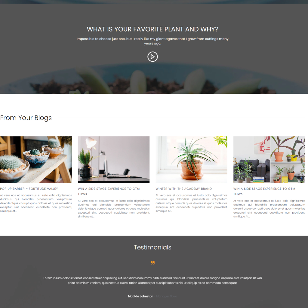 Go Green Plants Shopify Shopping Website