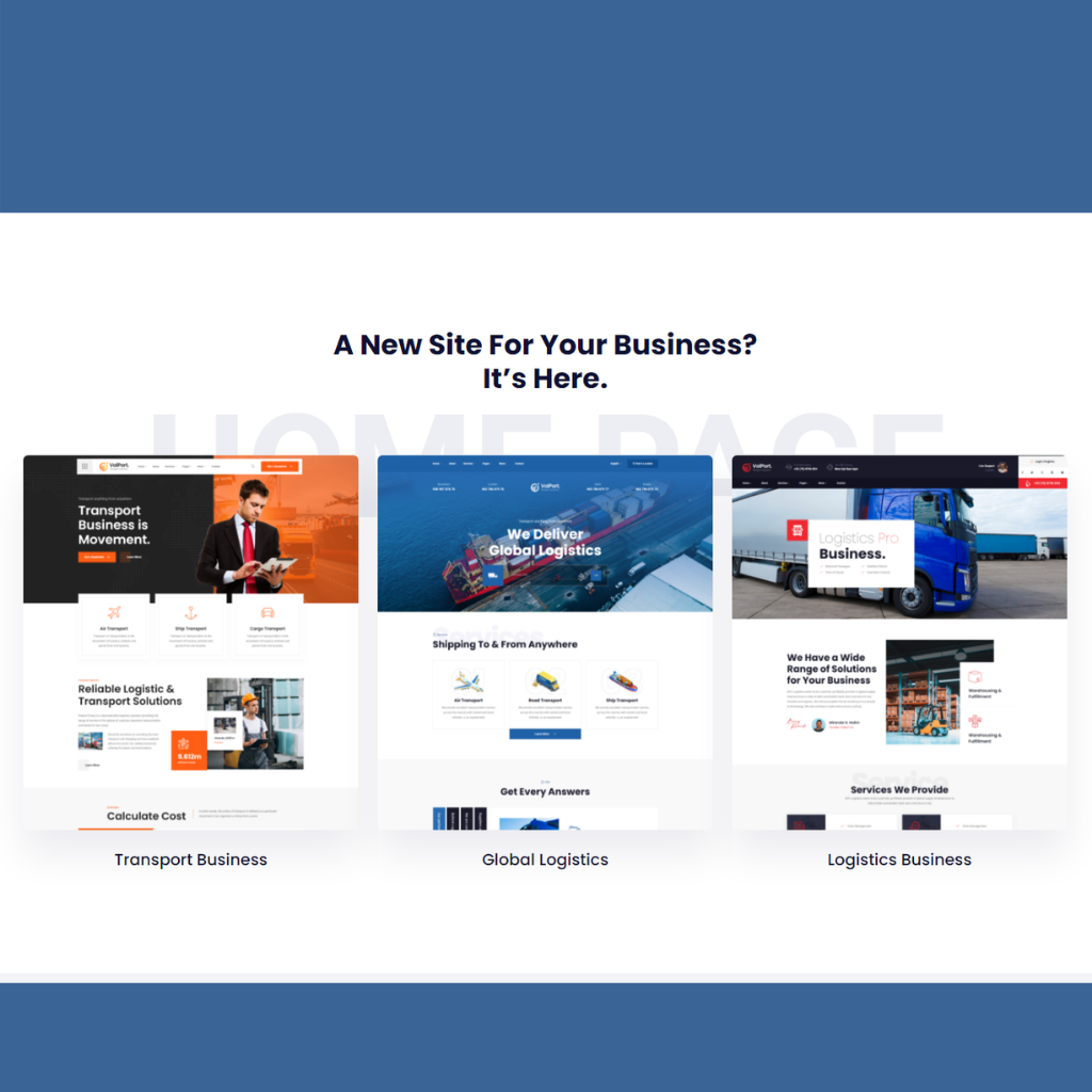 Responsive Logistics & Transport WordPress Website
