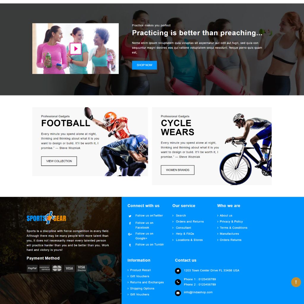 Sport Gadget Shopify Shopping Website
