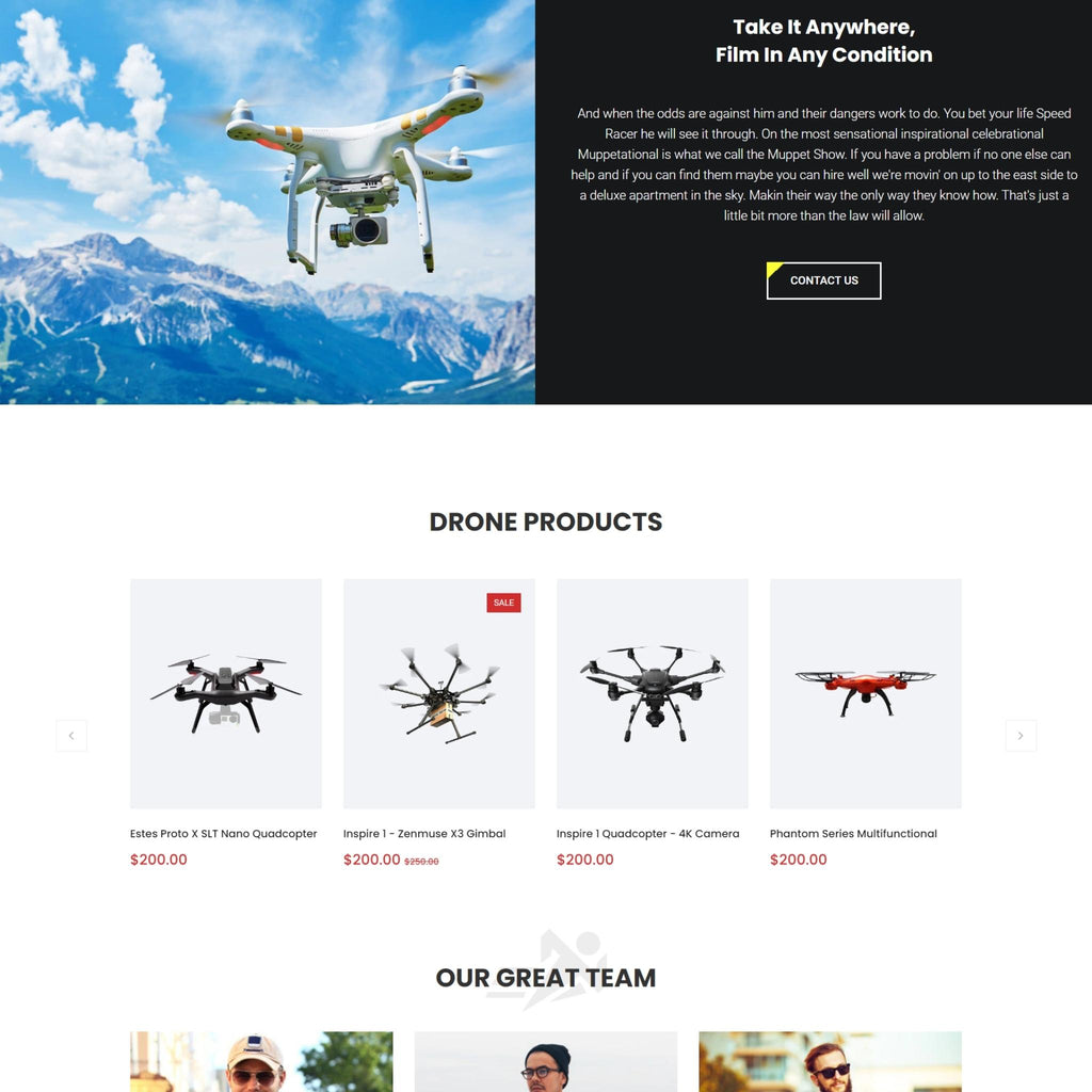 The FixIt Drone Shop Shopify Shopping Website
