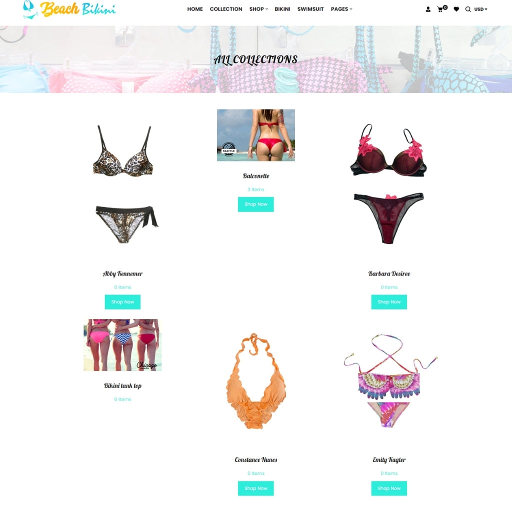 Swimming dress Shopify Website