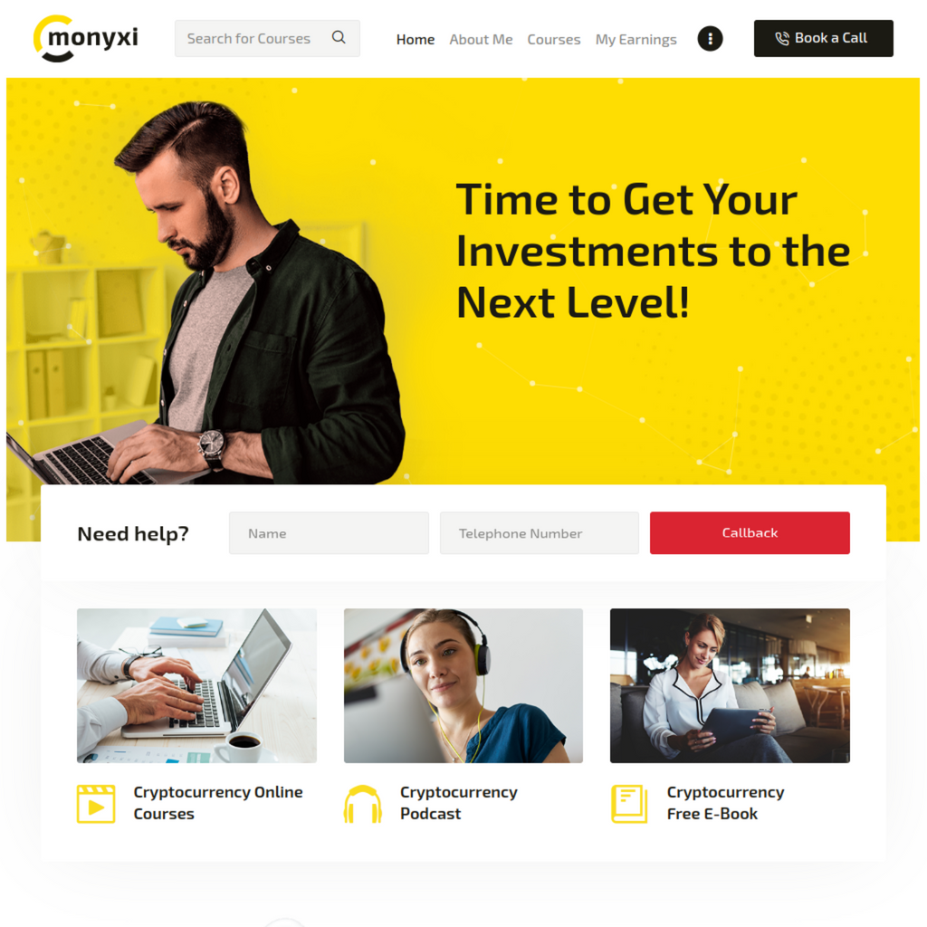 Cryptocurrency Advisor WordPress Website