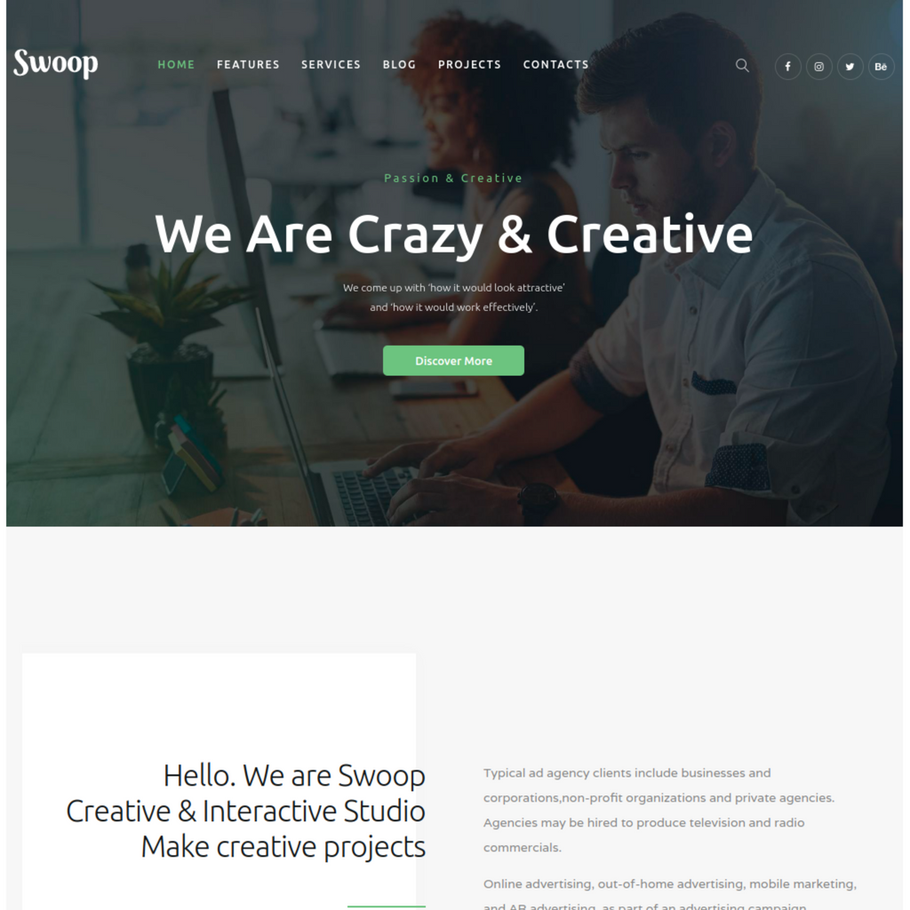 Web Studio & Creative Agency WordPress Responsive Website